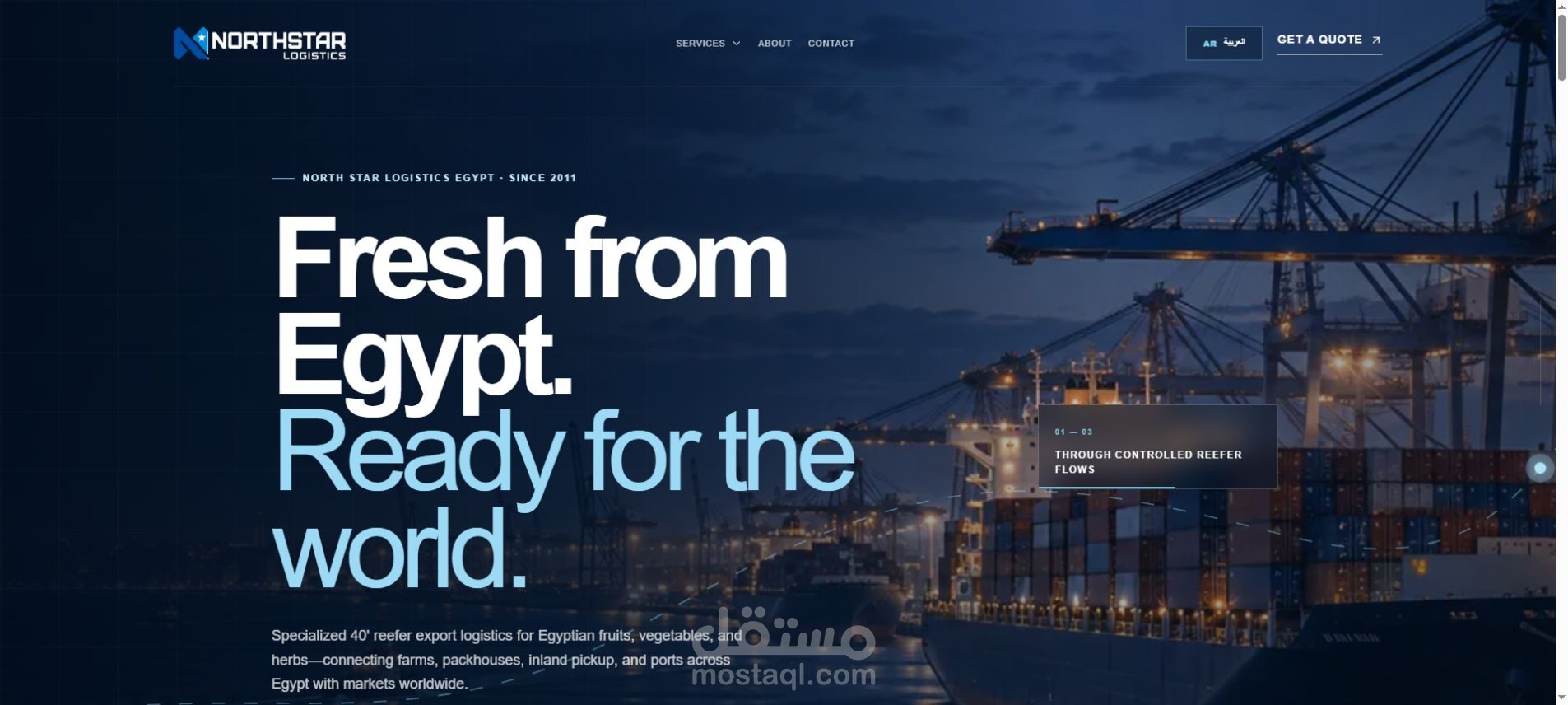 موقع شركة North Star Logistics Egypt للخدمات اللوجستية والشحن