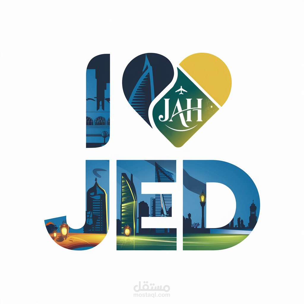 تصميم دعائي لشركة السوق الحرة في مطار جدة