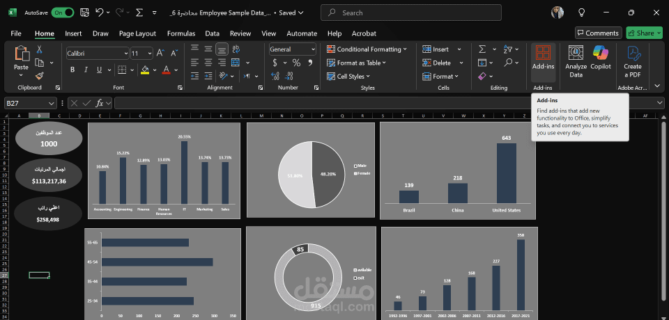 تحليل بيانات العملاء وتصميم لوحة معلومات تفاعلية (Customer Data Analysis & Interactive Dashboard Design).