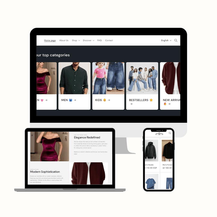 تصميم وإنشاء متجر ملابس احترافي على Shopify