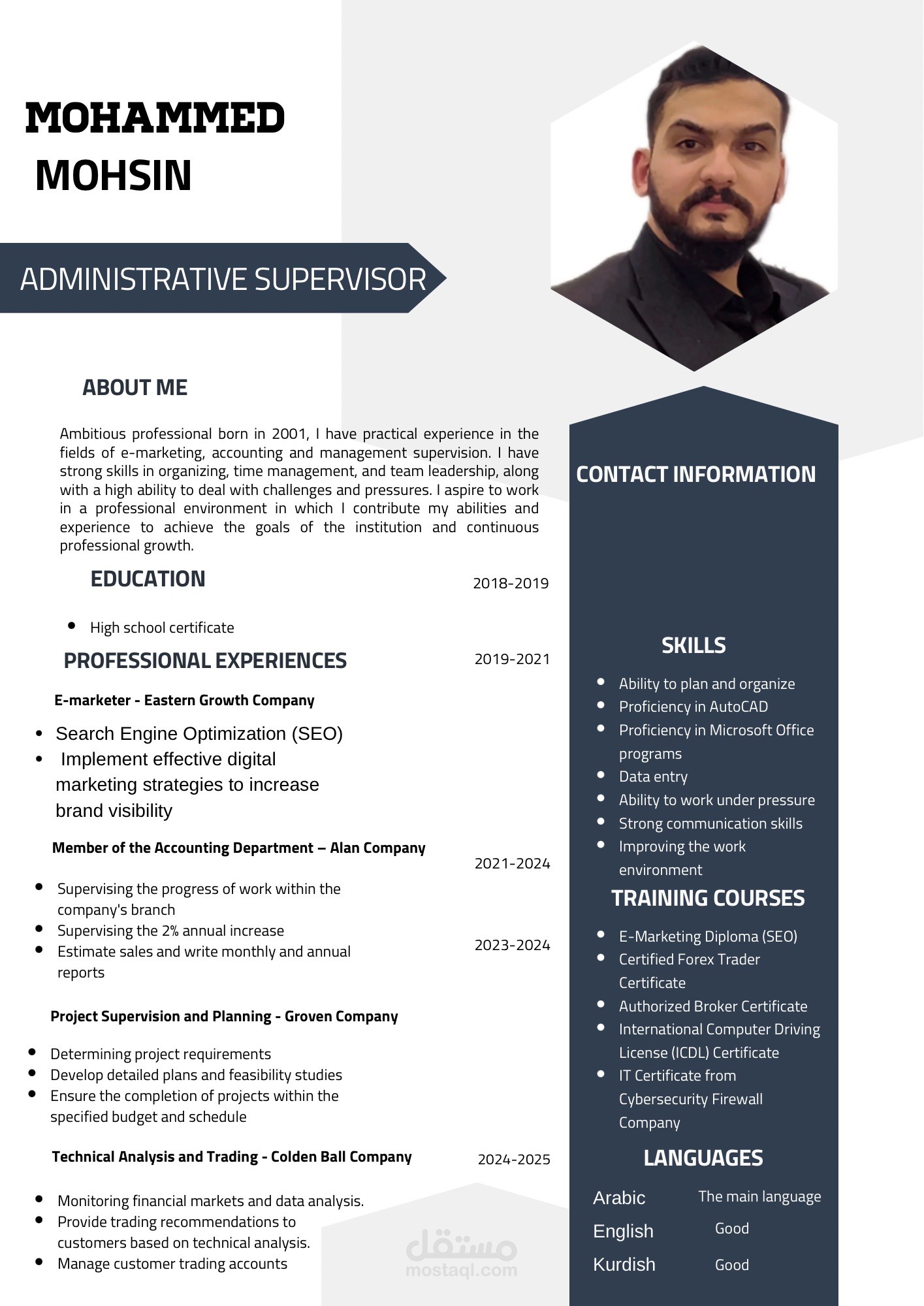 تصميم Cv احترافي