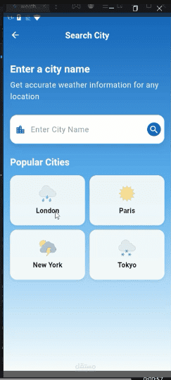 ️ مشروع تطبيق الطقس (Weather App) - باستخدام Flutter