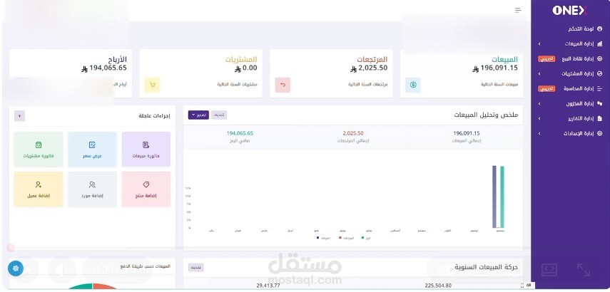 إدارة المحاسبة والفوترة الإلكترونية عبر نظام OneX ERP