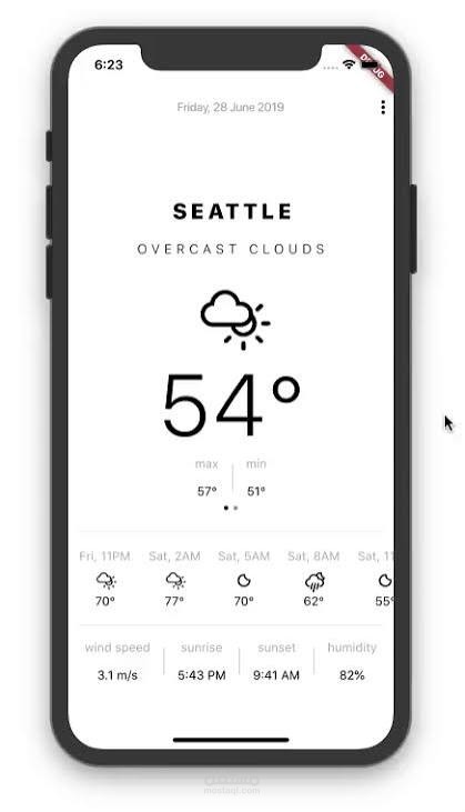تطبيق الطقس – Flutter Weather App