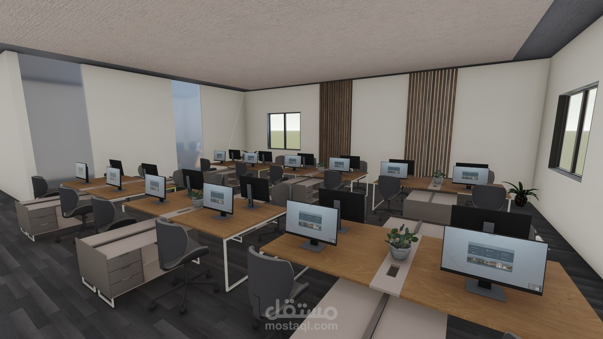 فرش وتصميم داخلي لمبنى مكاتب