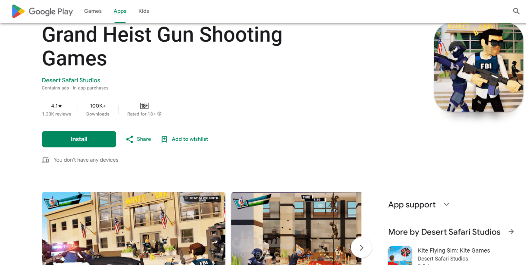 Grand Heist Gun Shooting Games