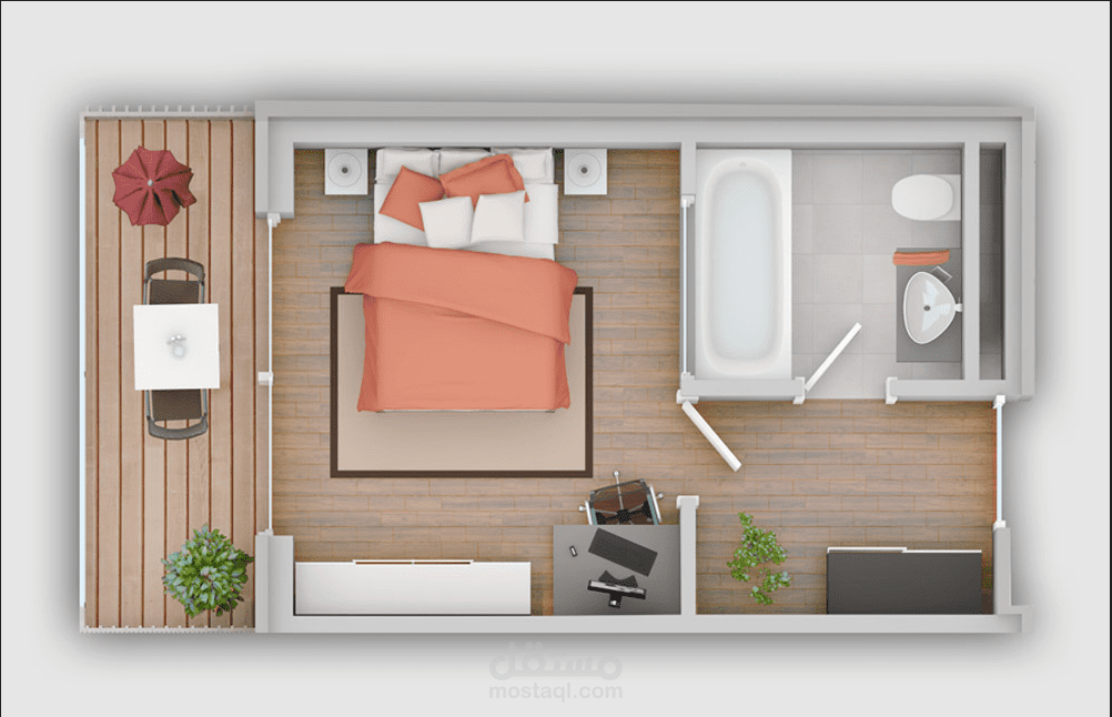 plan chambre  hôtel