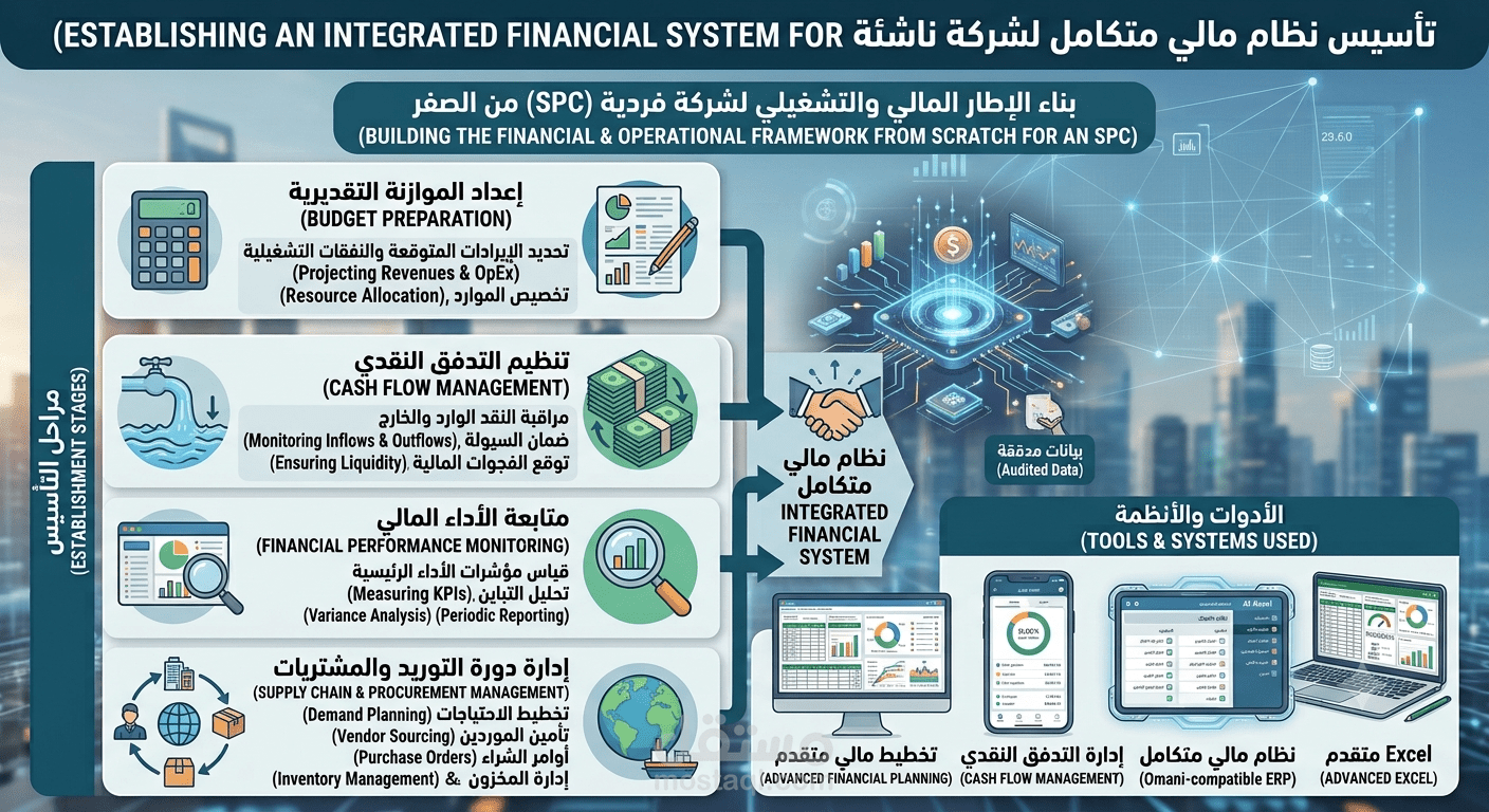 تأسيس نظام مالي متكامل لشركة ناشئة