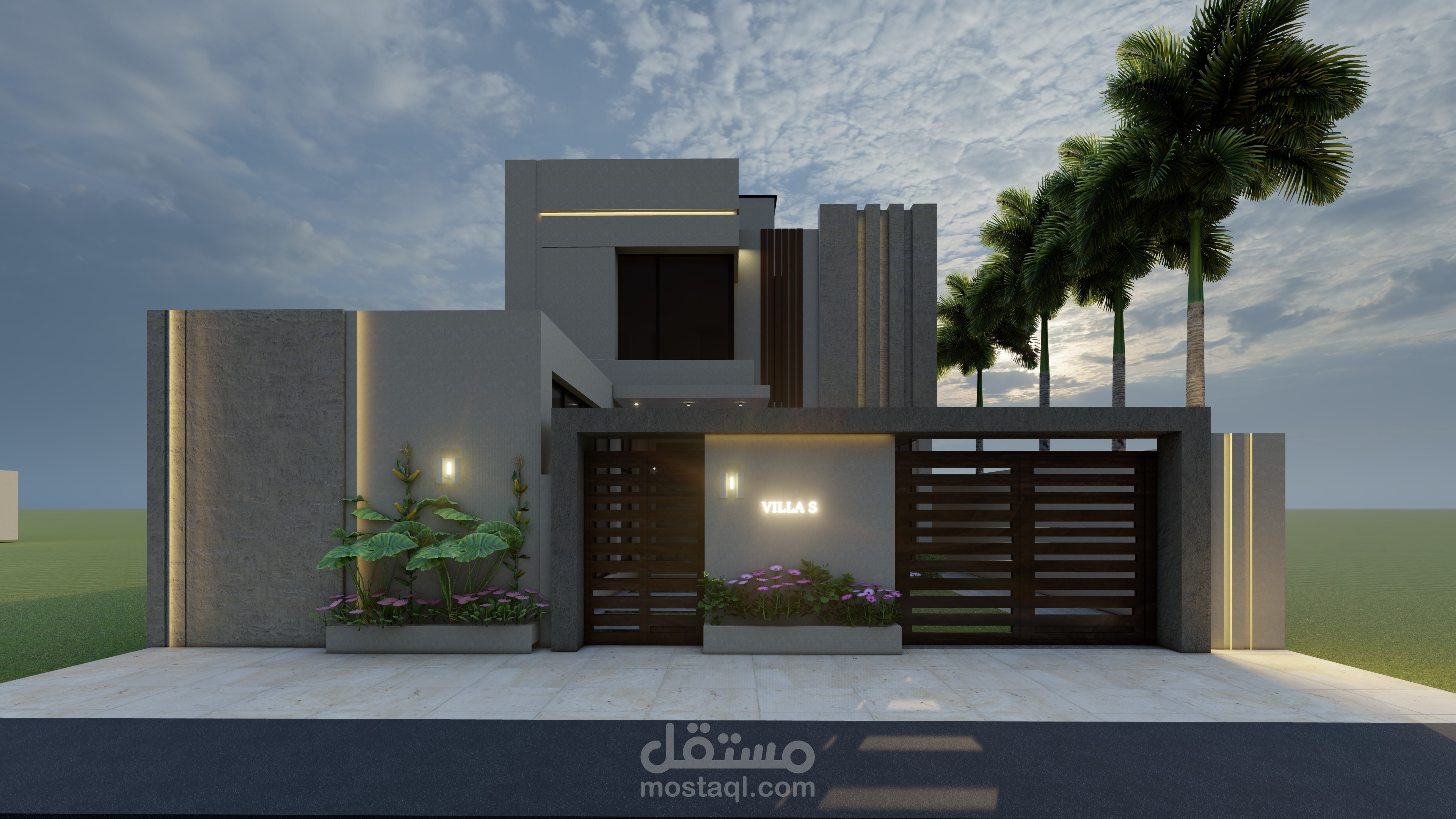 إعادة تصميم واجهة فيلا من خلال مخطط قائم