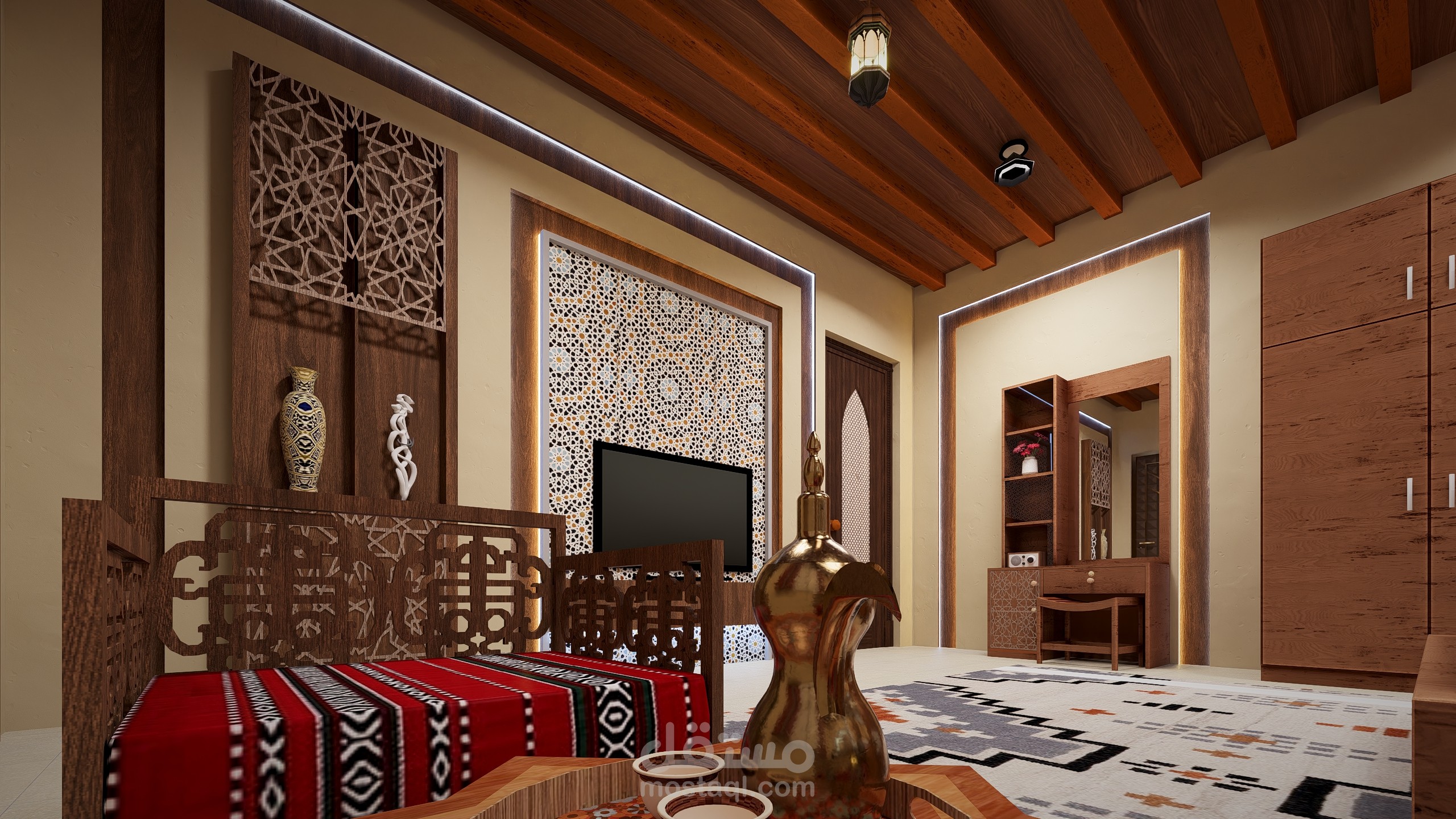 تصميم منزل ريفي 2d-3d معماري _داخلي
