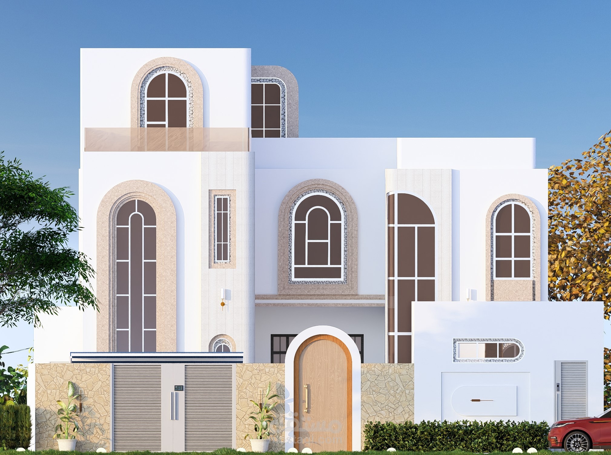 تصميم واجهات لمشاريع مختلفه (فلل_عمائر)