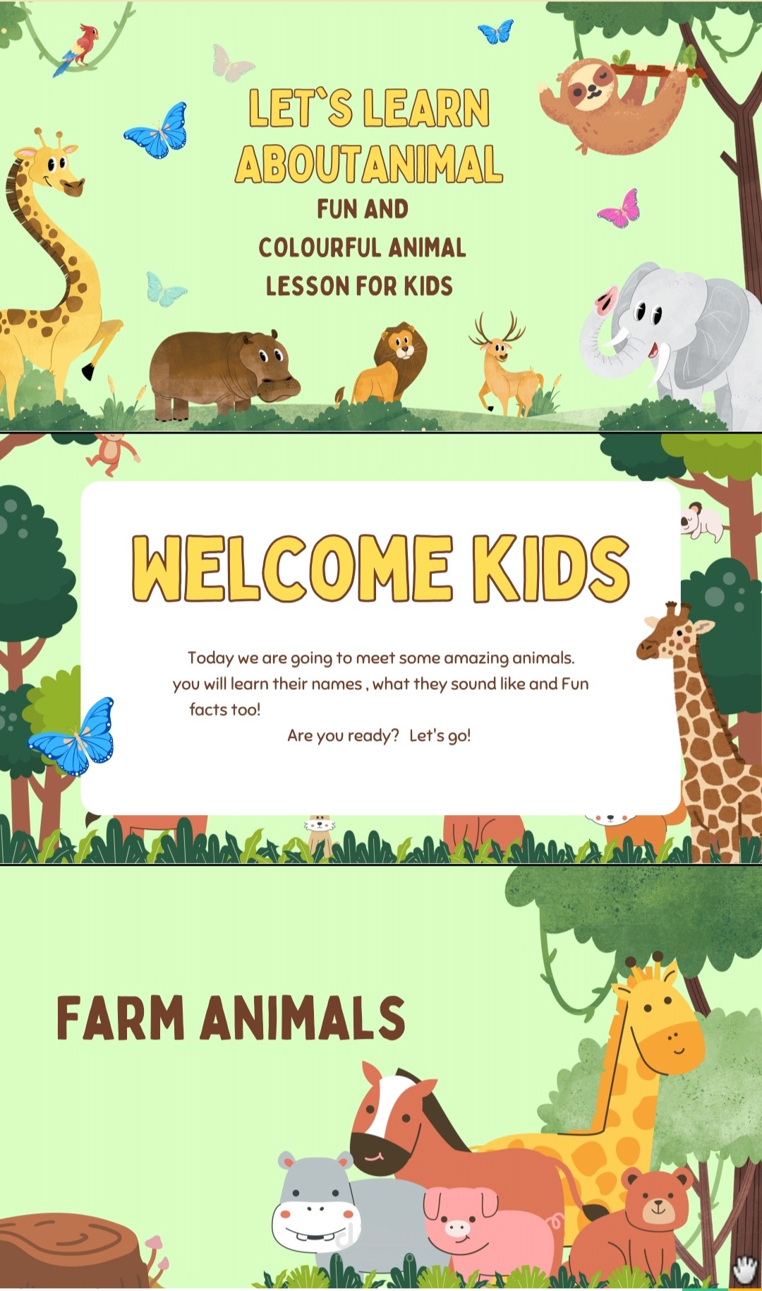 Power point presentation about animals