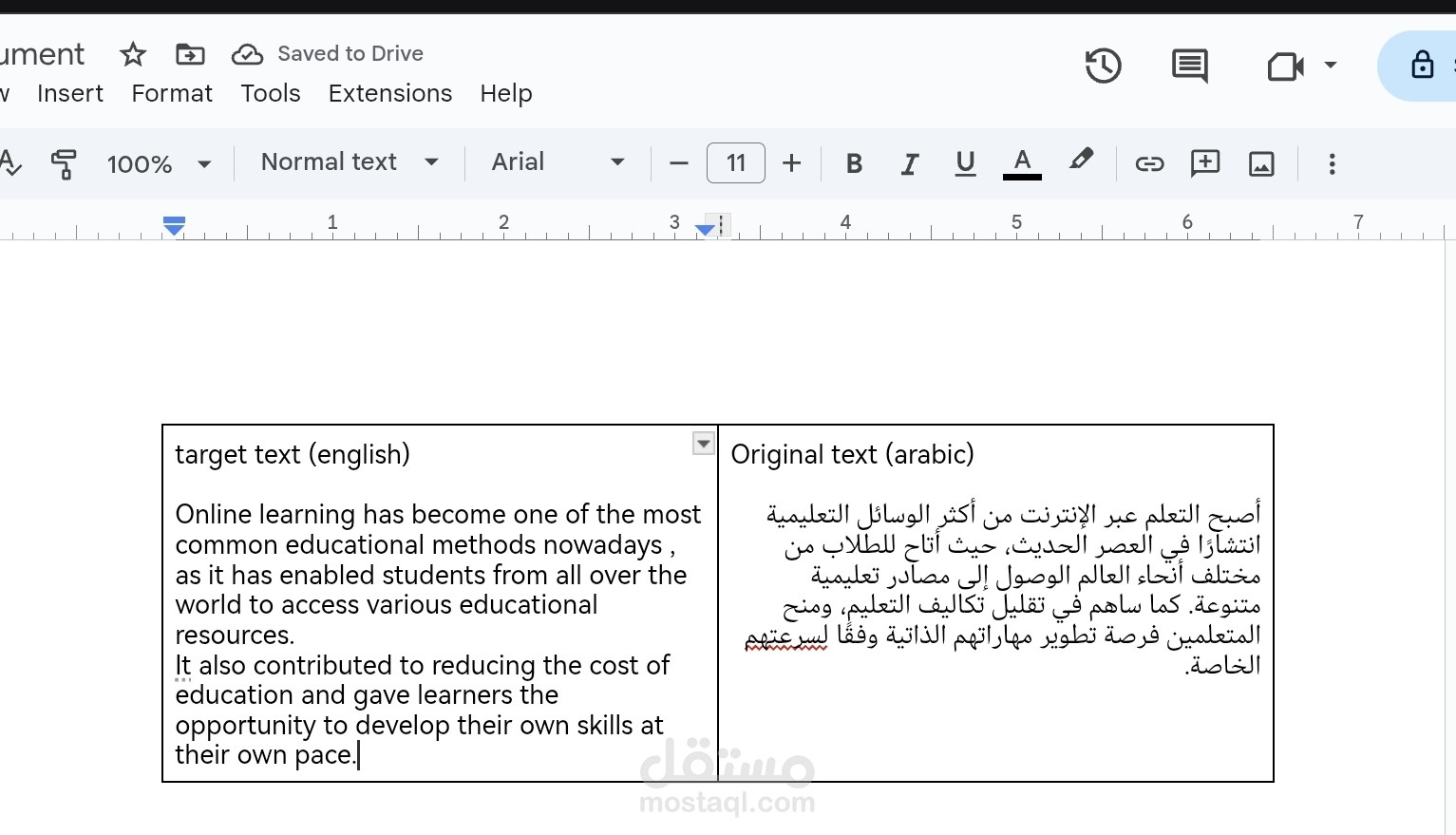 ترجمه من العربيه اللي الانجليزيه