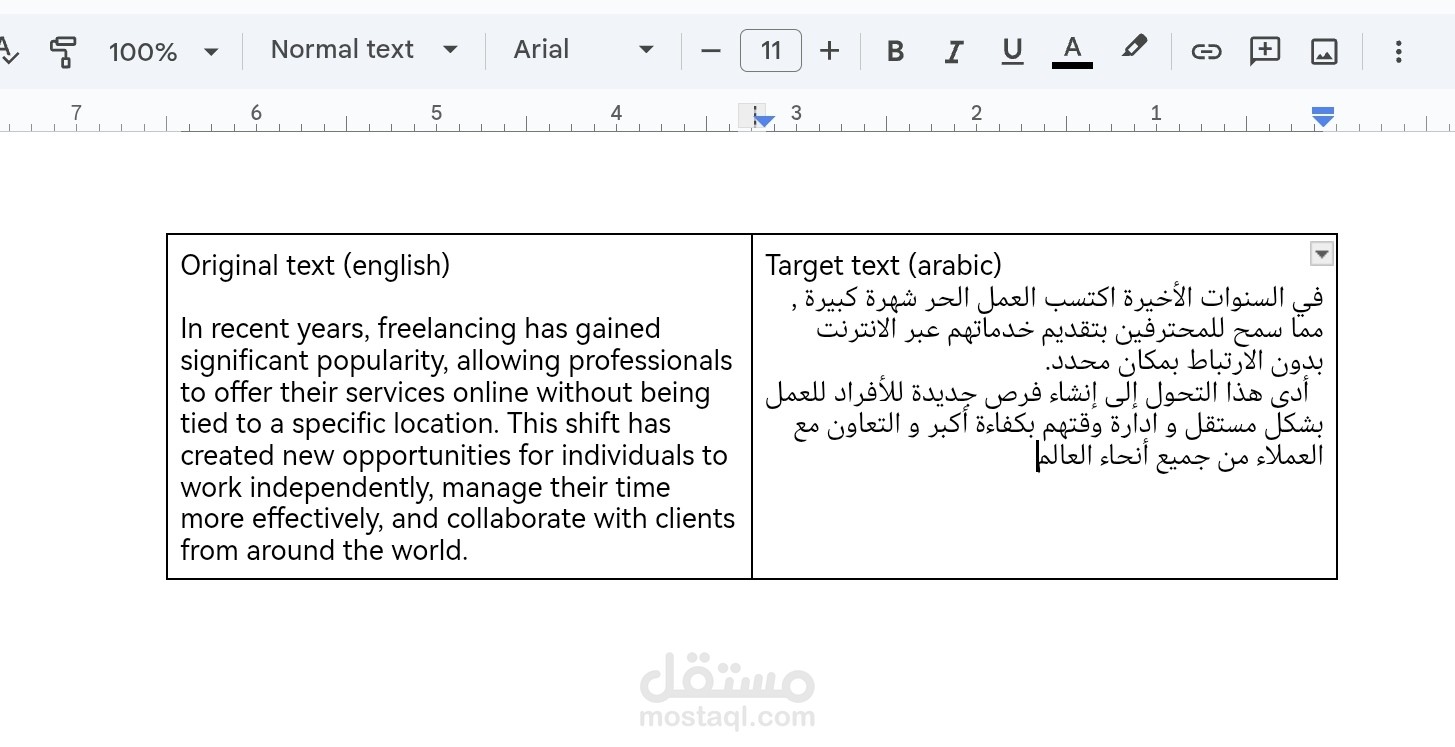 ترجمه من الانجليزيه الي العربيه