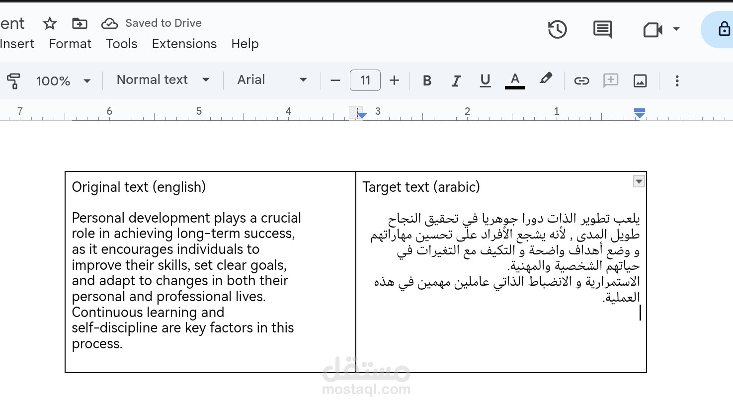 ترجمه من الانجلييه الي العربيه
