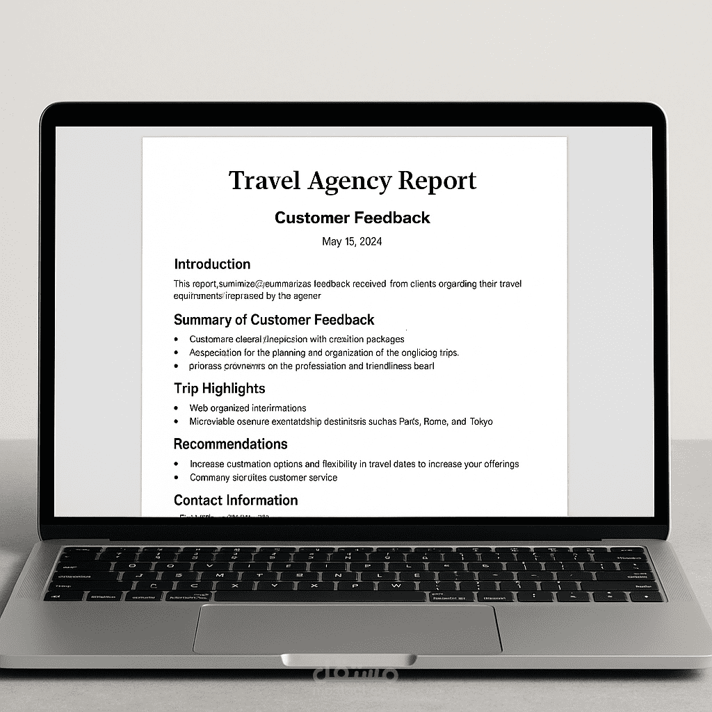 "Professional Tourism Report (English Document)"