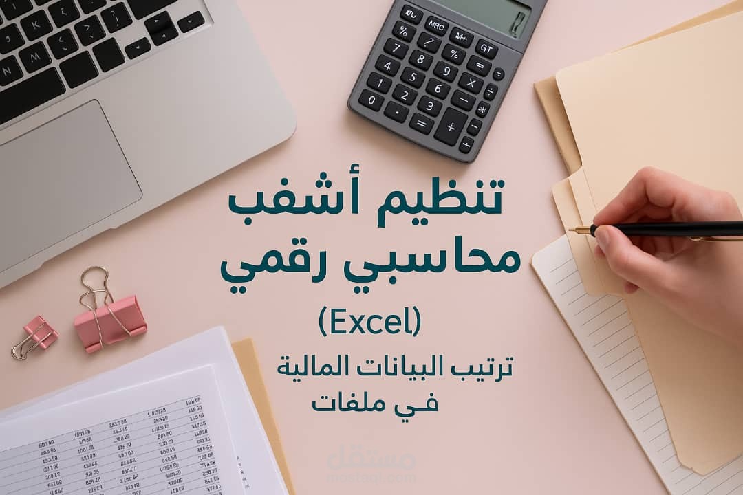 تنظيم أرشيف محاسبي رقمي شامل وترتيب البيانات المالية في ملفات Excel