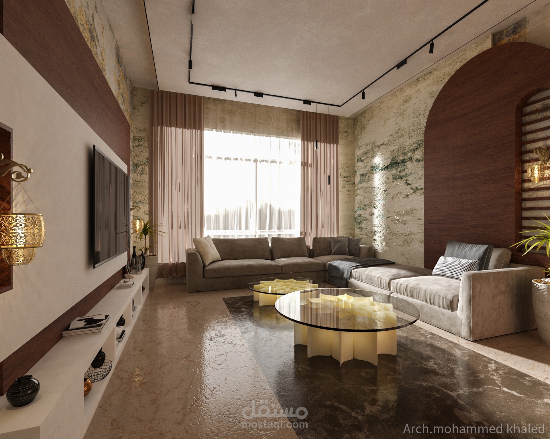 تصميم داخلي لصالة جلوس