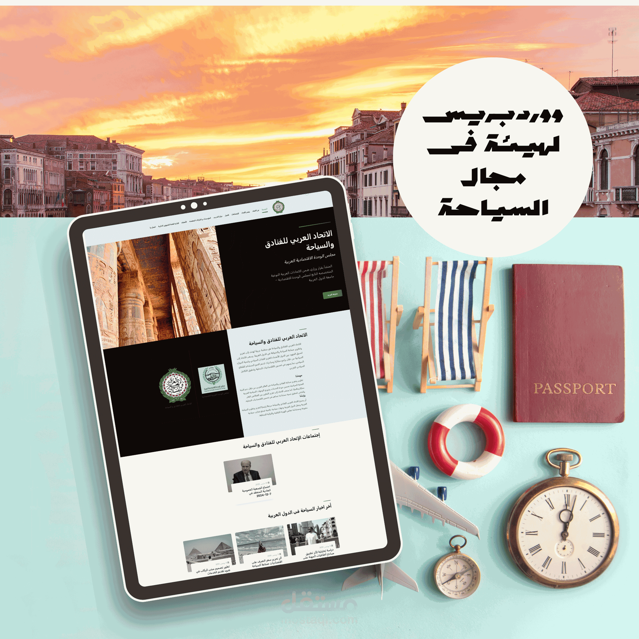 موقع ووردبريس لهيئة دولية فى مجال السياحة