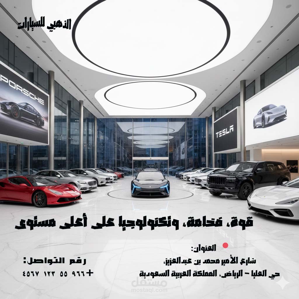 تصميم معرض سيارات