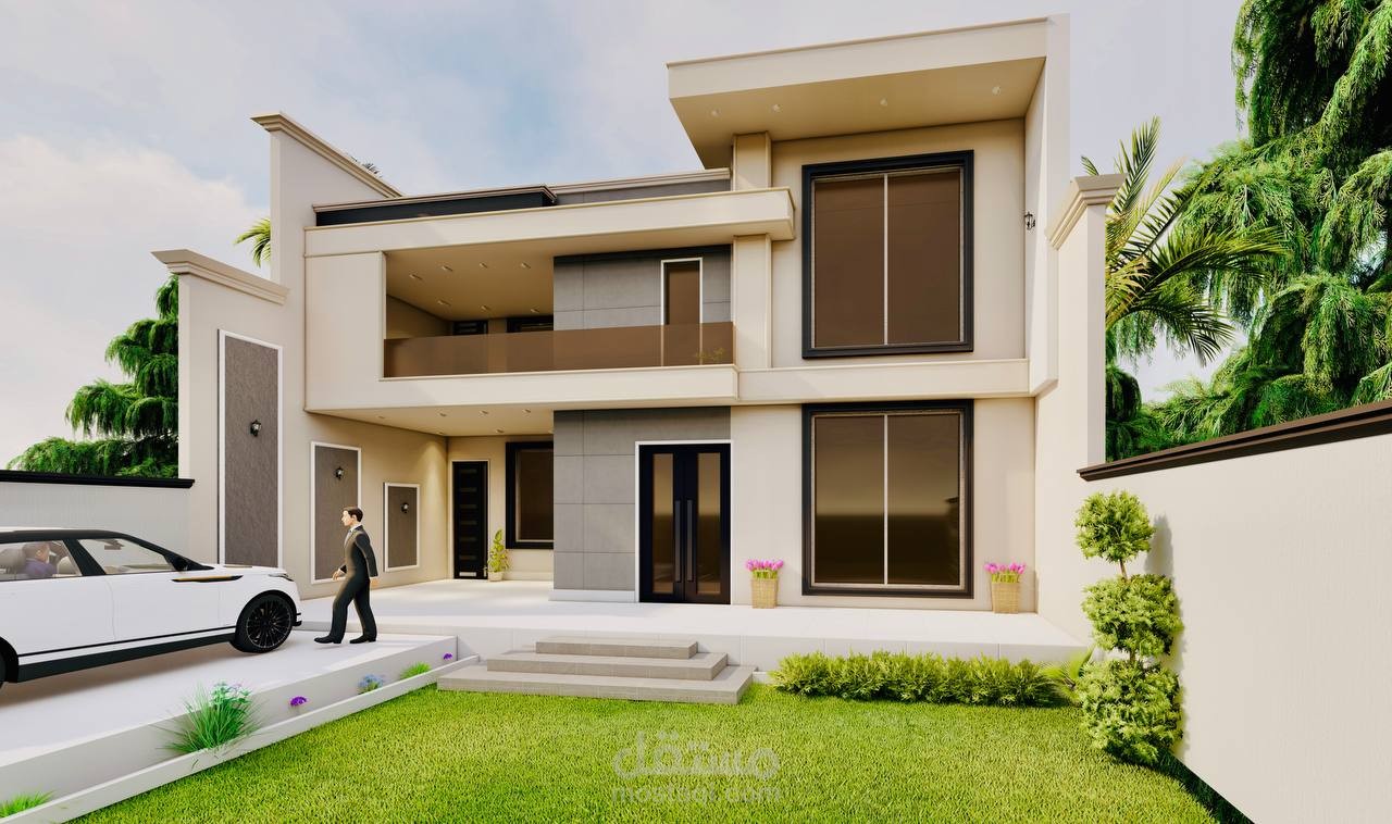 عمل واجهه لمنزل بمساحة 200m²