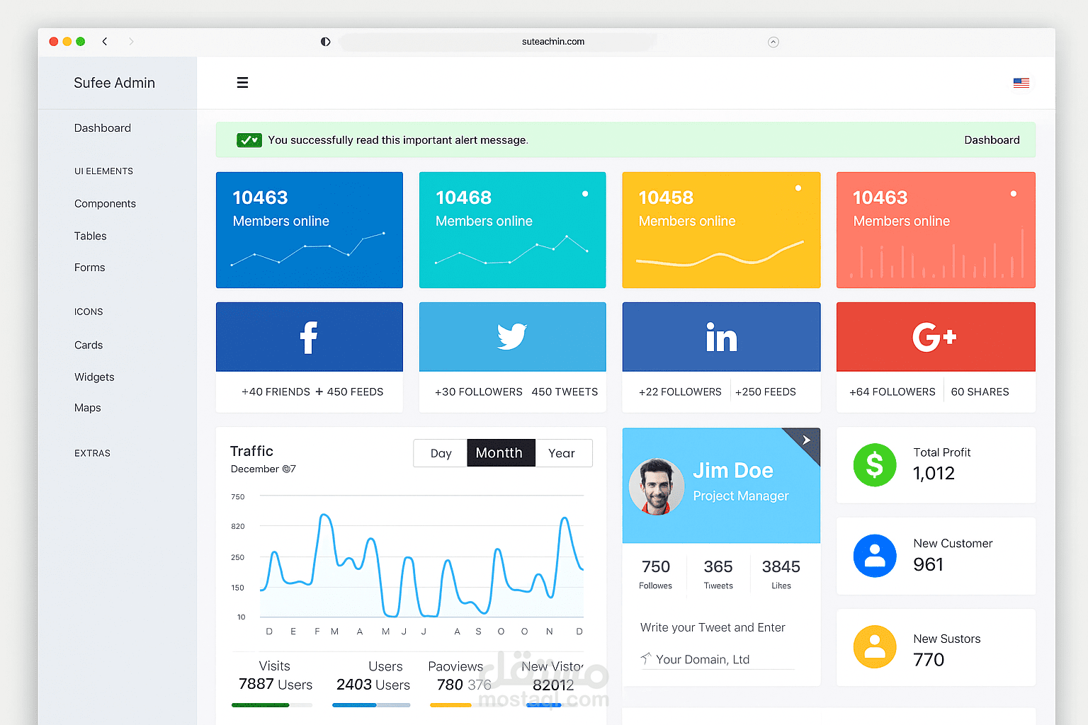 لوحات تحكم (Dashboards) من تصميمي وتطويري باستخدام Flutter