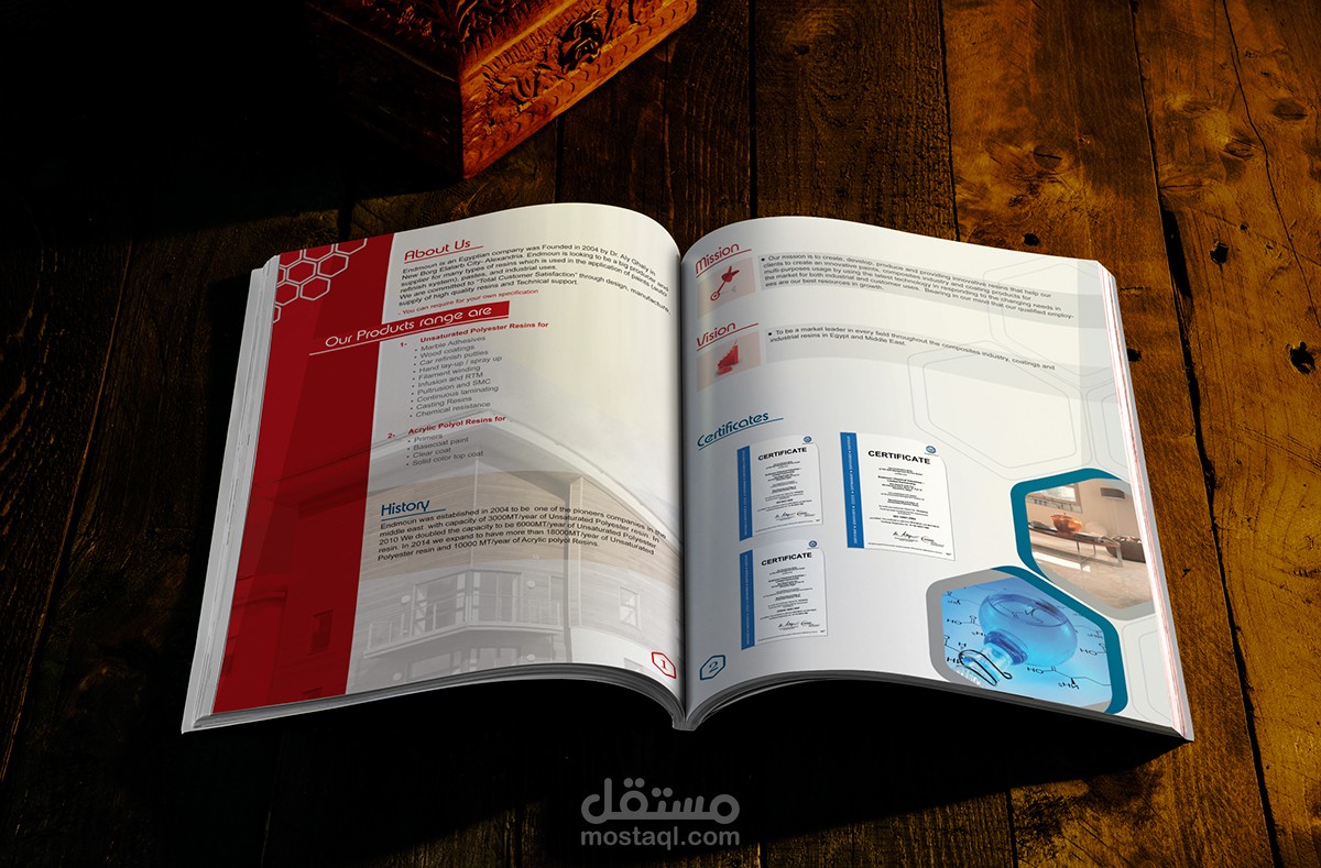 مجلة تعريفية لمنتوجات صناعية