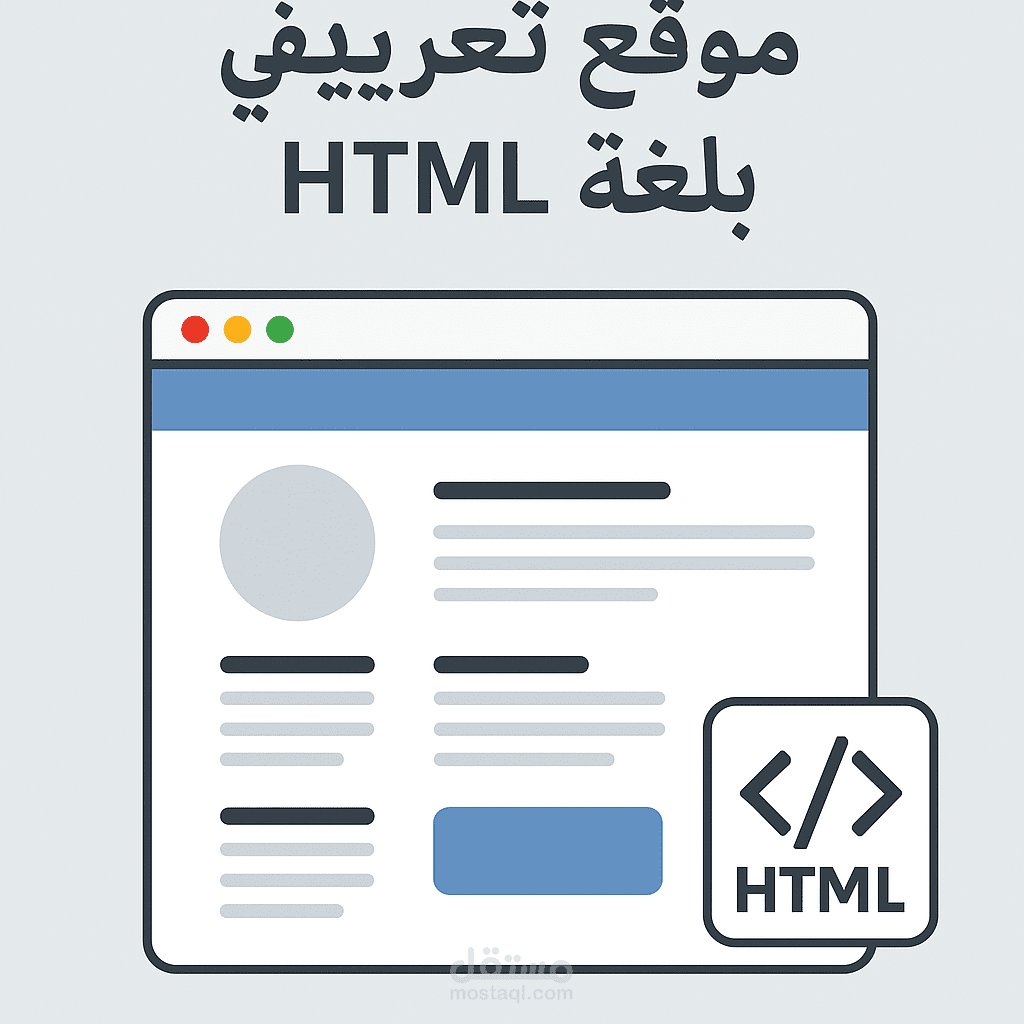 واجهة موقع شخصي باستخدام HTML و CSS