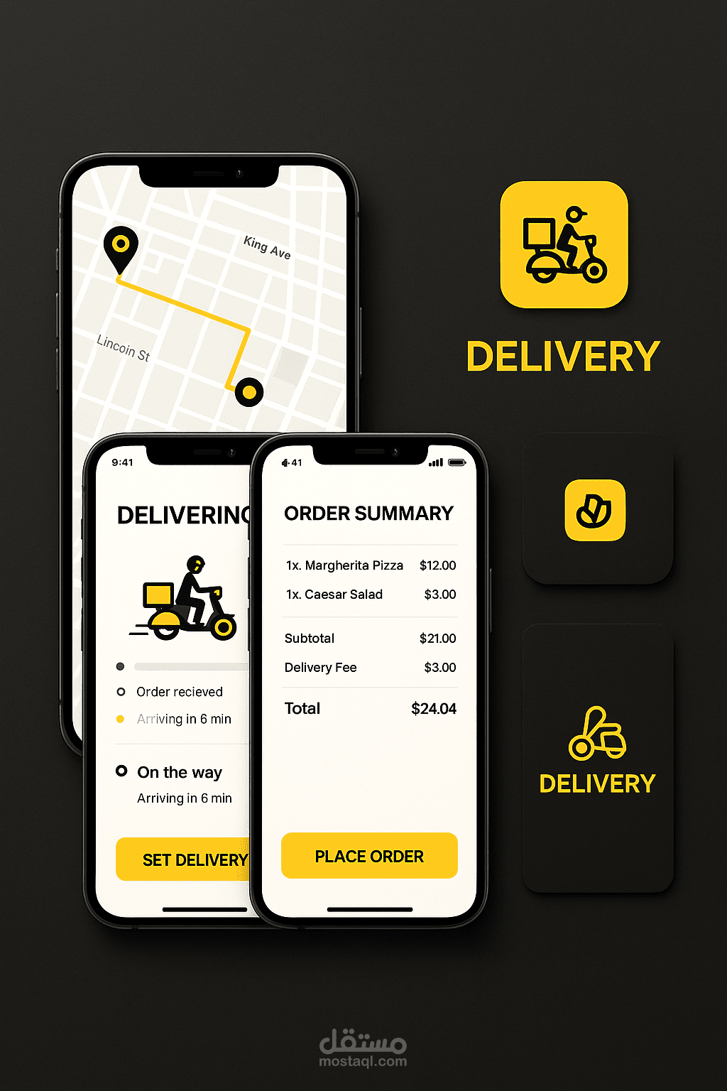 هوية بصرية وتطبيق توصيل – FastGo