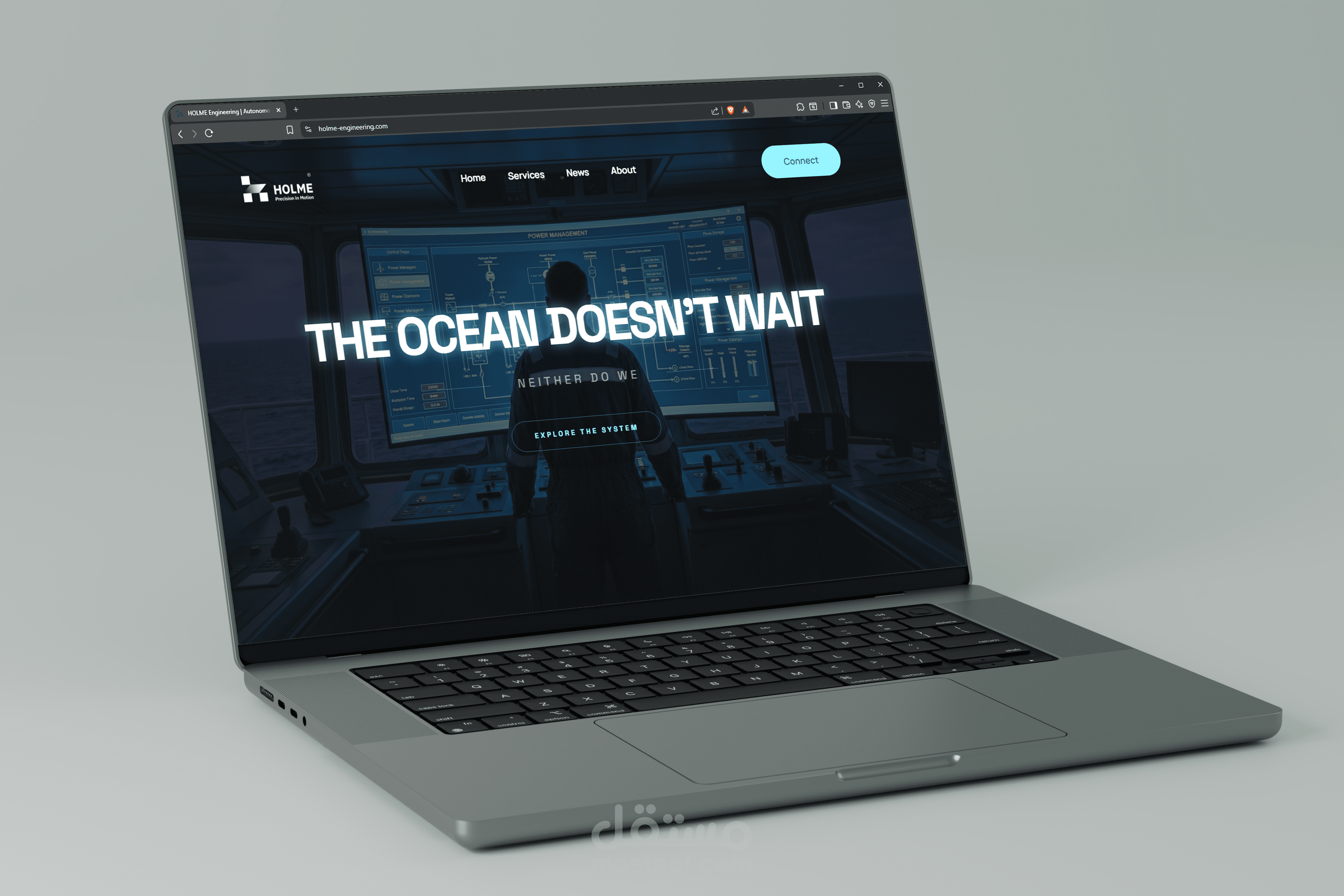 HOLME Engineering – منصة ويب مؤسسية ونظام إدارة محتوى متكامل
