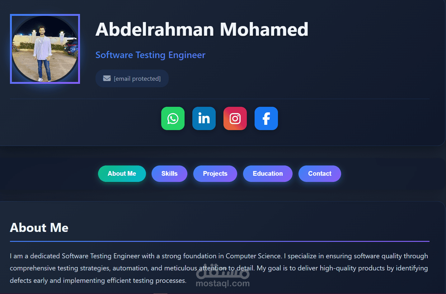 Clean & Professional Portfolio Design