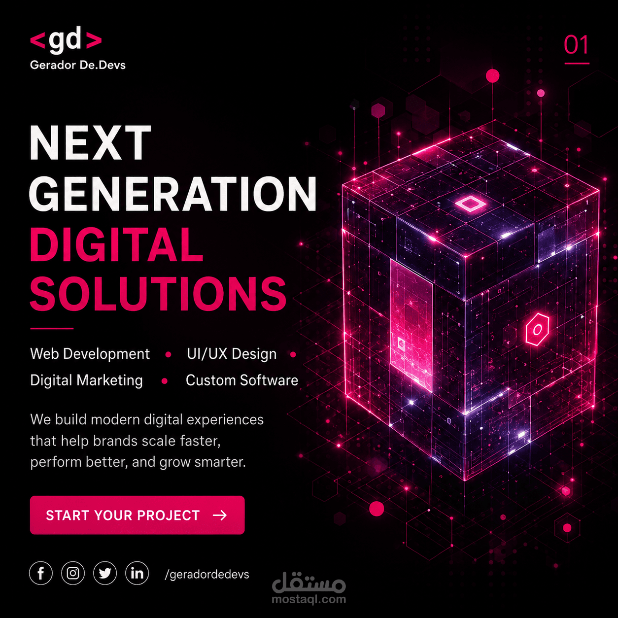 Social Media Design for Tech & Digital Agency