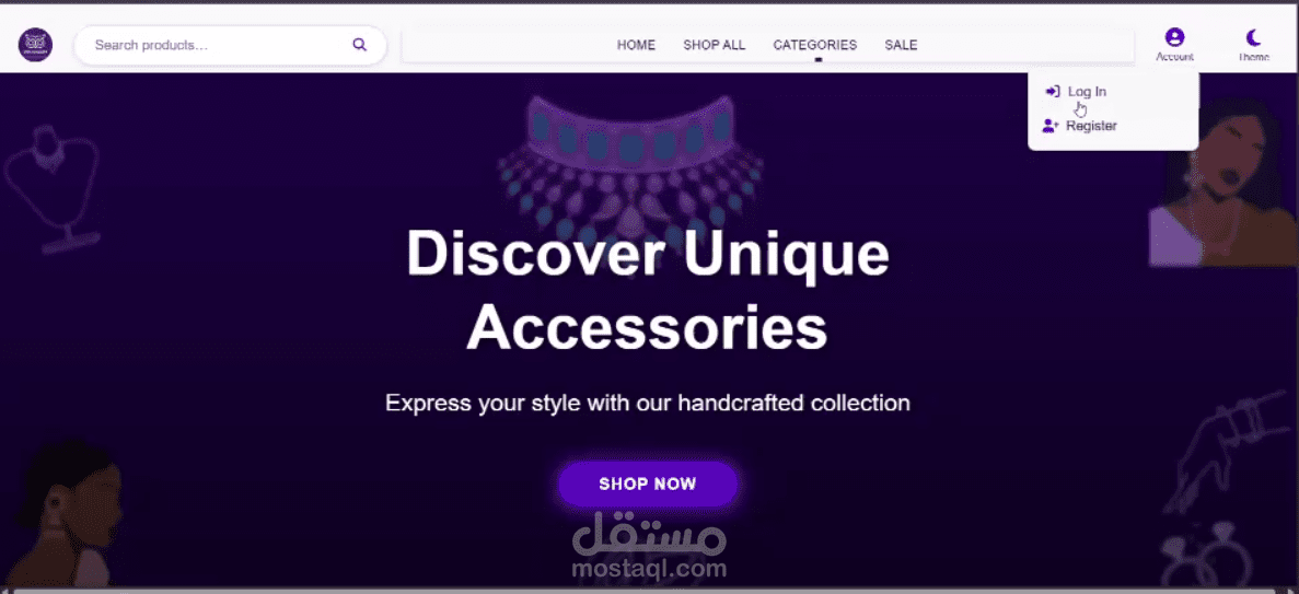 متجر إلكتروني متكامل لبيع المنتجات (E-commerce Platform)