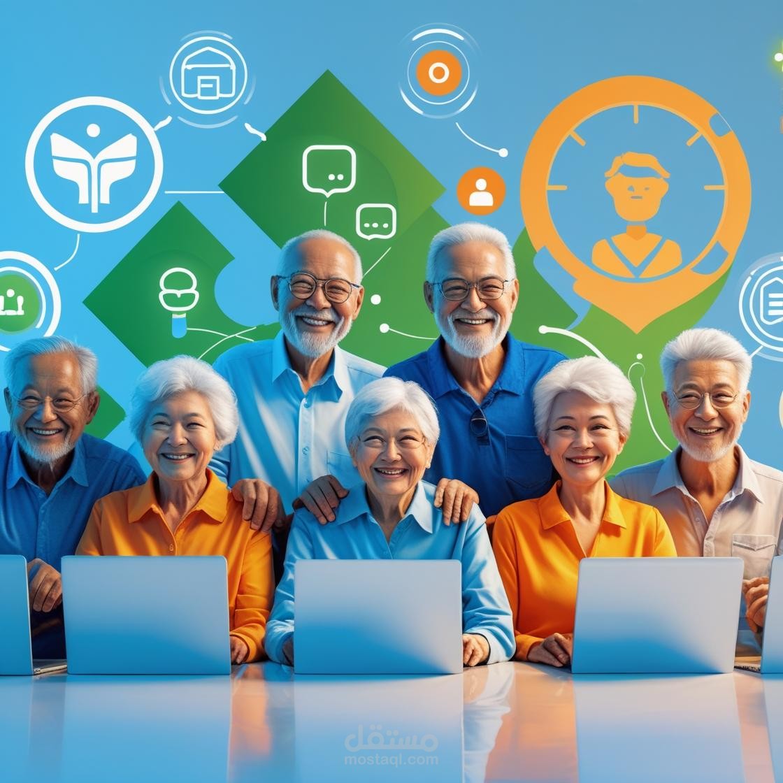 إعداد مقال احترافي: تحويل مهارات كبار السن إلى دخل رقمي عبر منصات العمل الحر