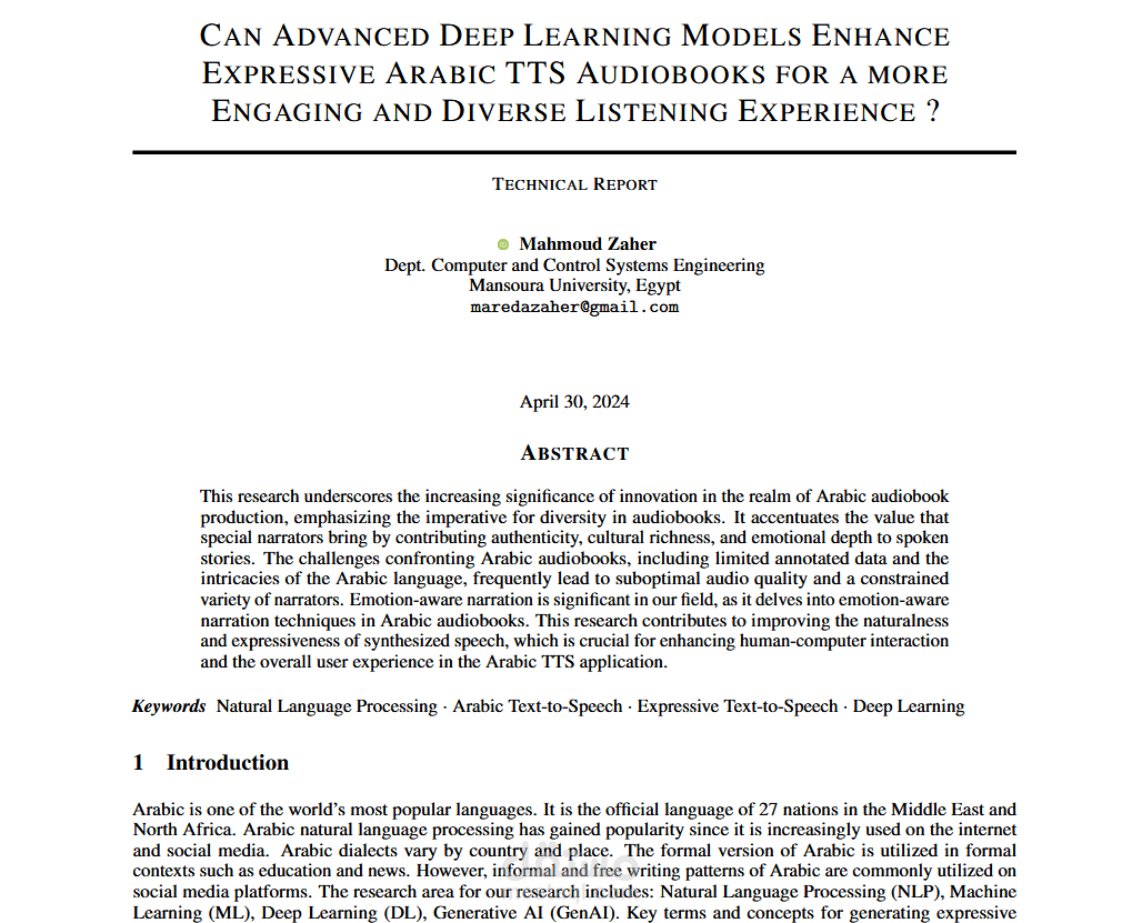 Expressive Arabic TTS