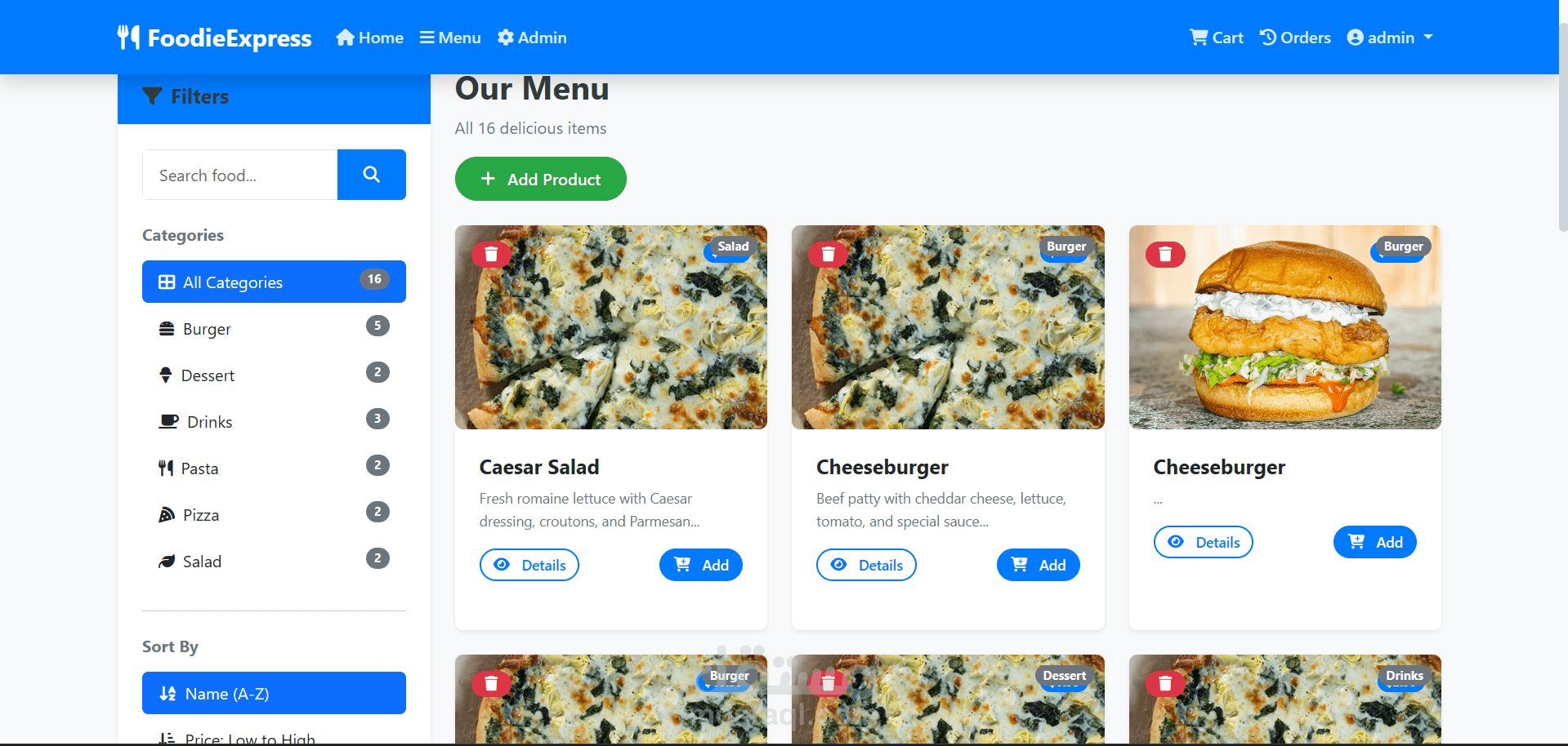 FoodieExpress | Web Development