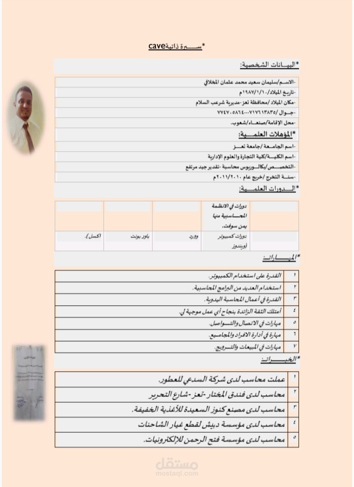 مراجع حسابات ومدير مالي
