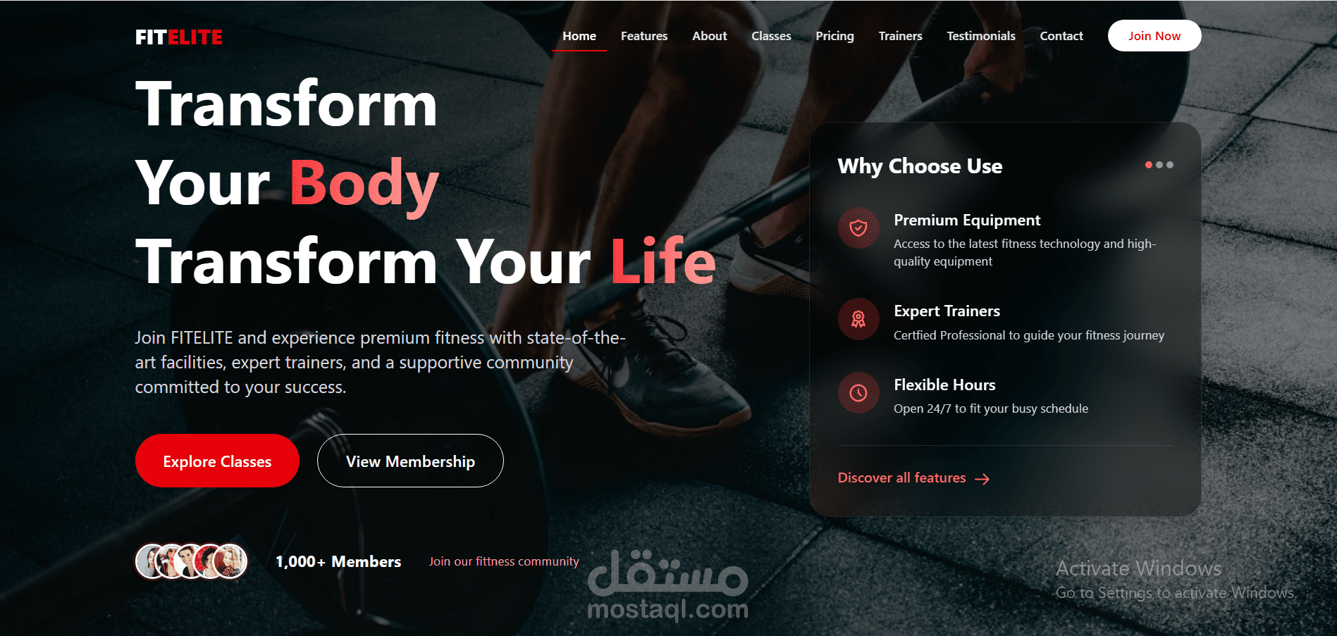 Fit Elite Gym Website