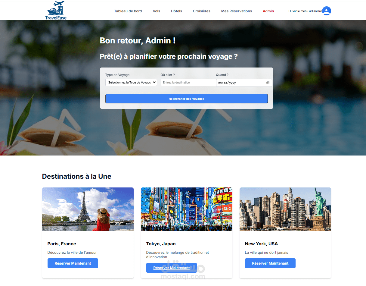 TravelEase | Travel Booking Web Application