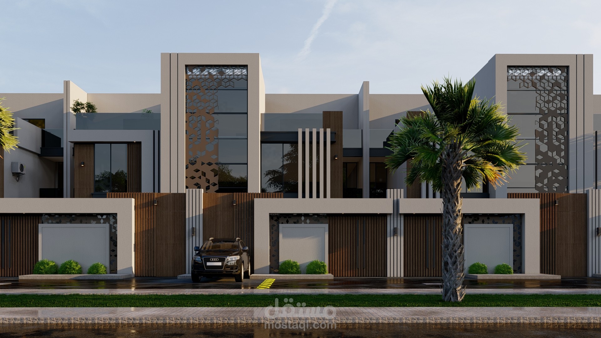 تصميم خارجي واجهات فيلات في السعودية