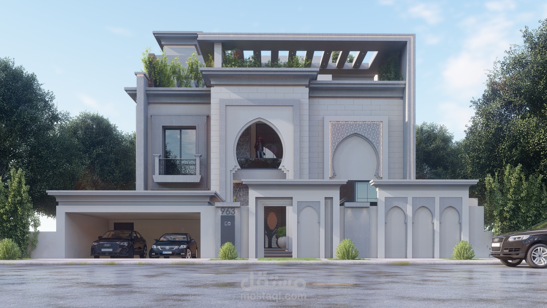 تصميم واجهات فيلا في سلطنة عمان