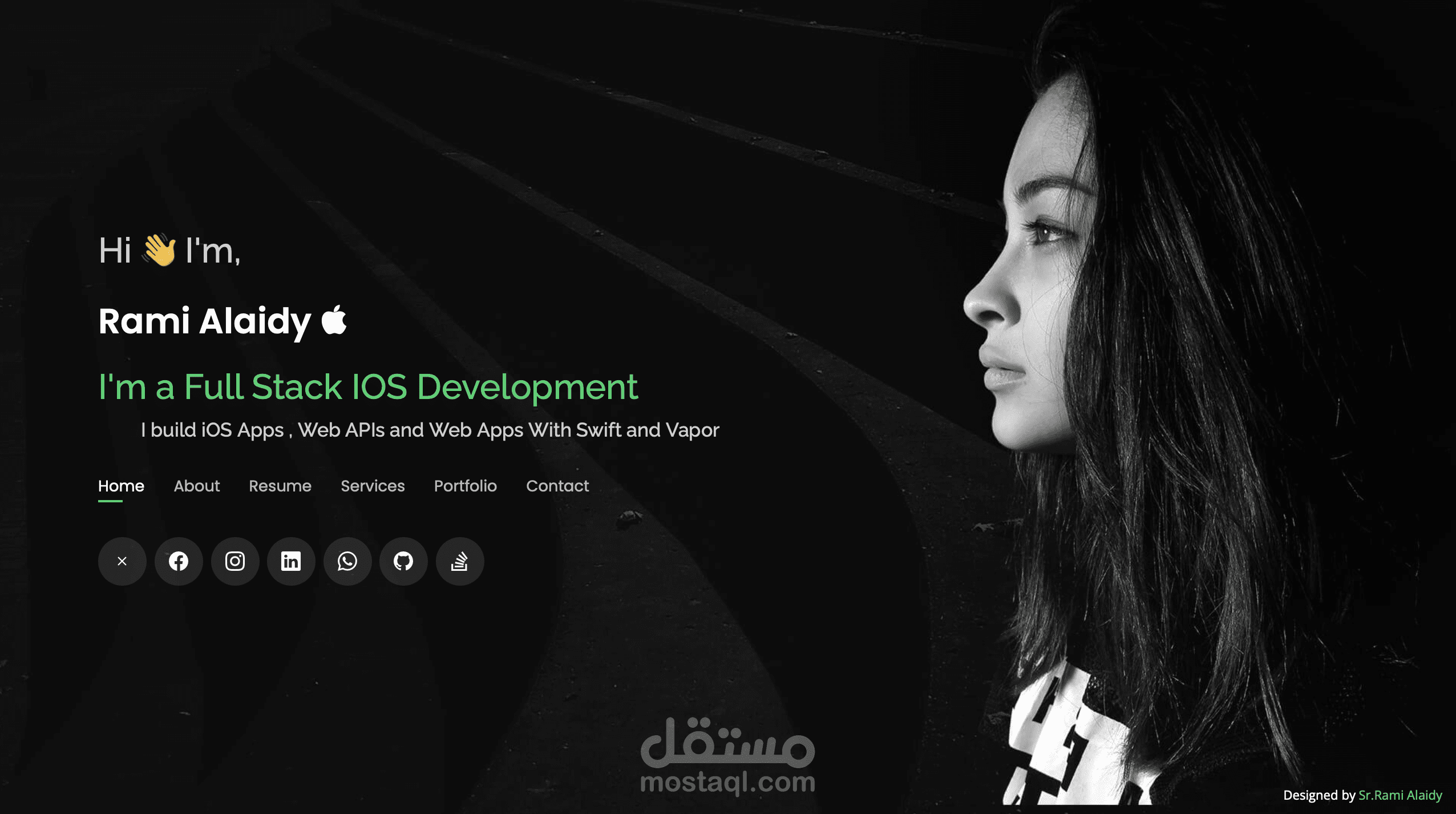 موقعي الالكتروني الشخصي ومحفظة اعمالي وتطبيق خاص بي للتحكم الكامل بالموقع