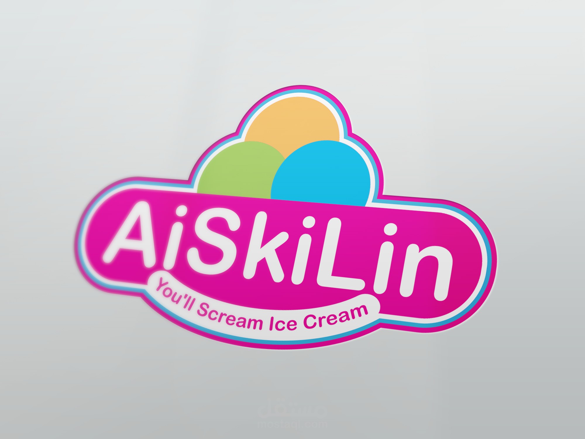 شعار لمحل ايس كريم