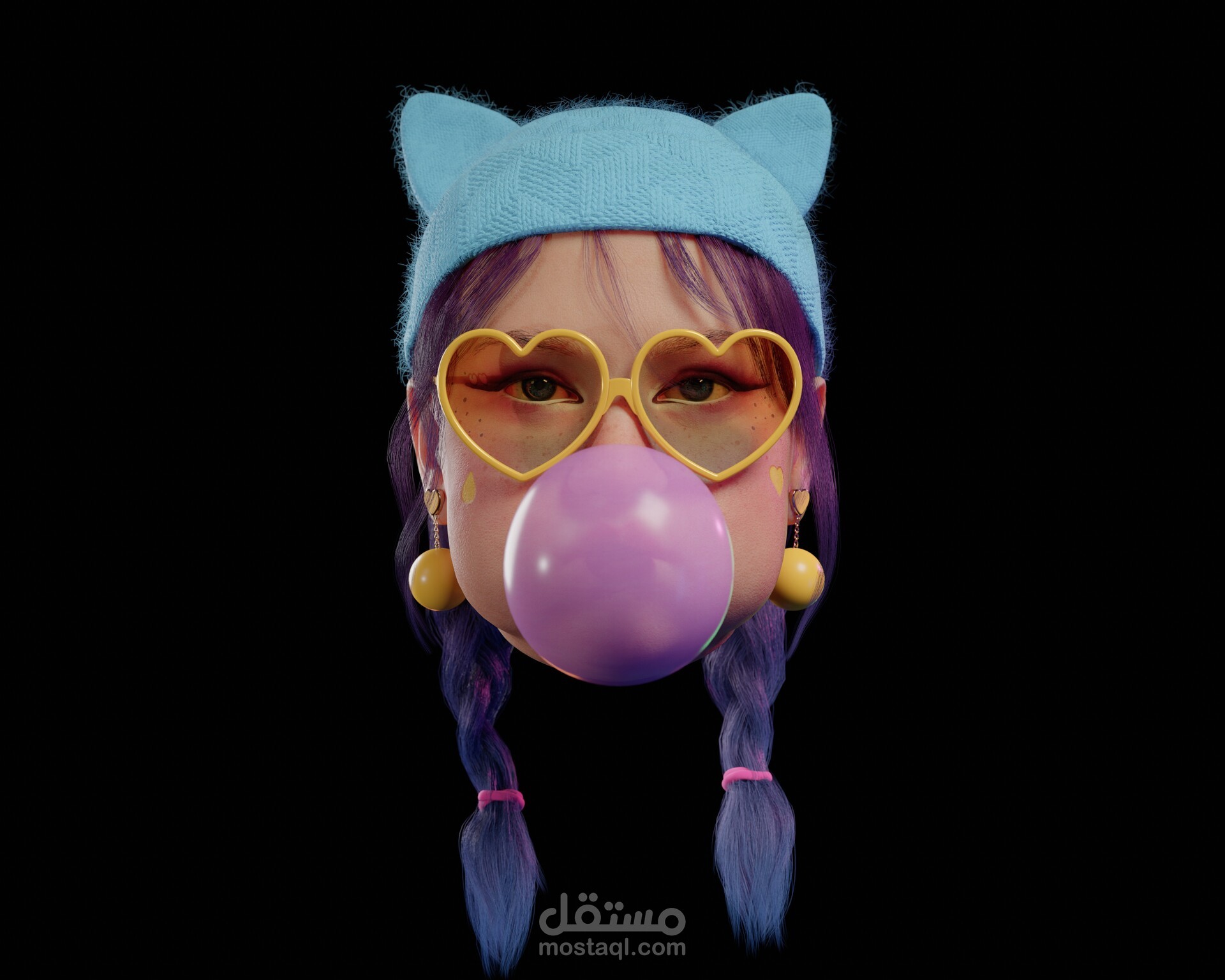 Bubble gum girl
