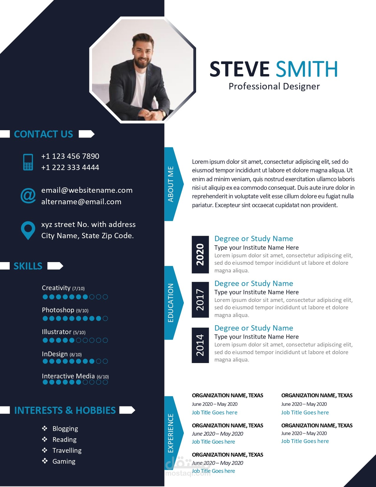 إعداد وتصميم سيرة ذاتية إحترافية وعصرية وجذابة