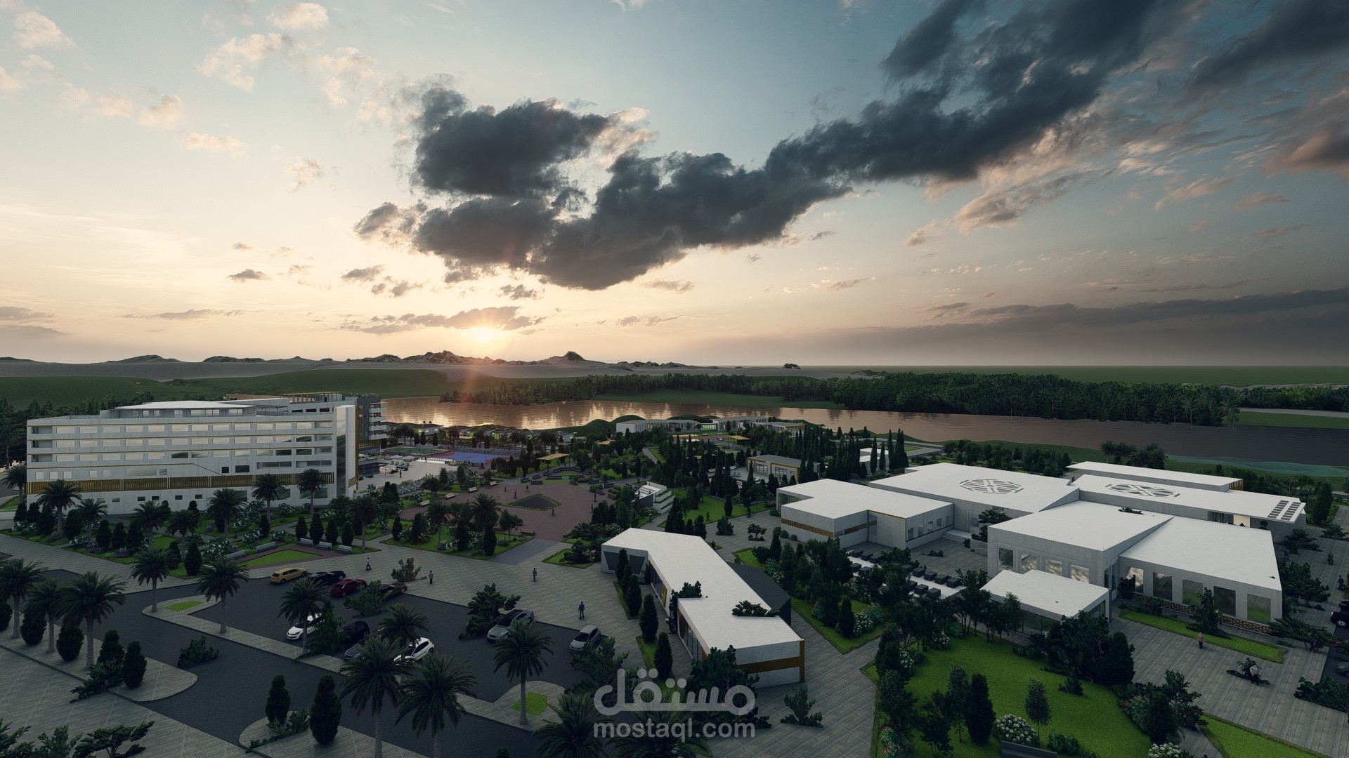 تصميم مركز علاجي استجمامي