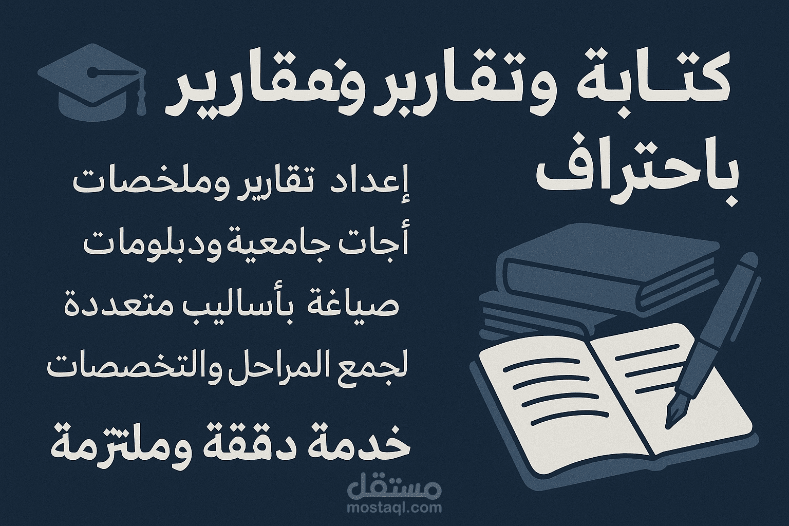 كتابه تقرير  وابحاث  الدراسات العاليا  دبلومات وابحاث للمدارس  [كتابه التقرير  والأبحاث لتقديمها وتلخيصها]