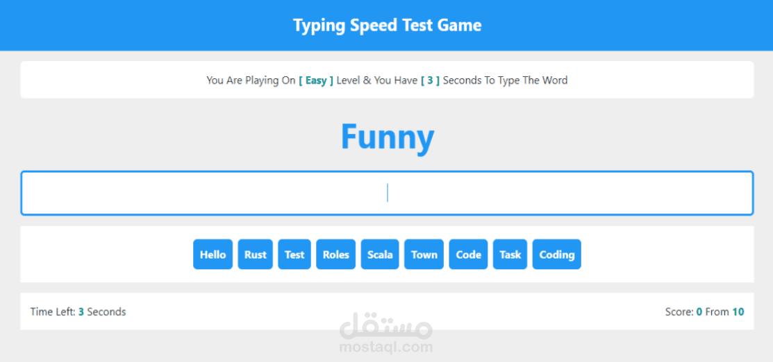 Typing Speed Test Game