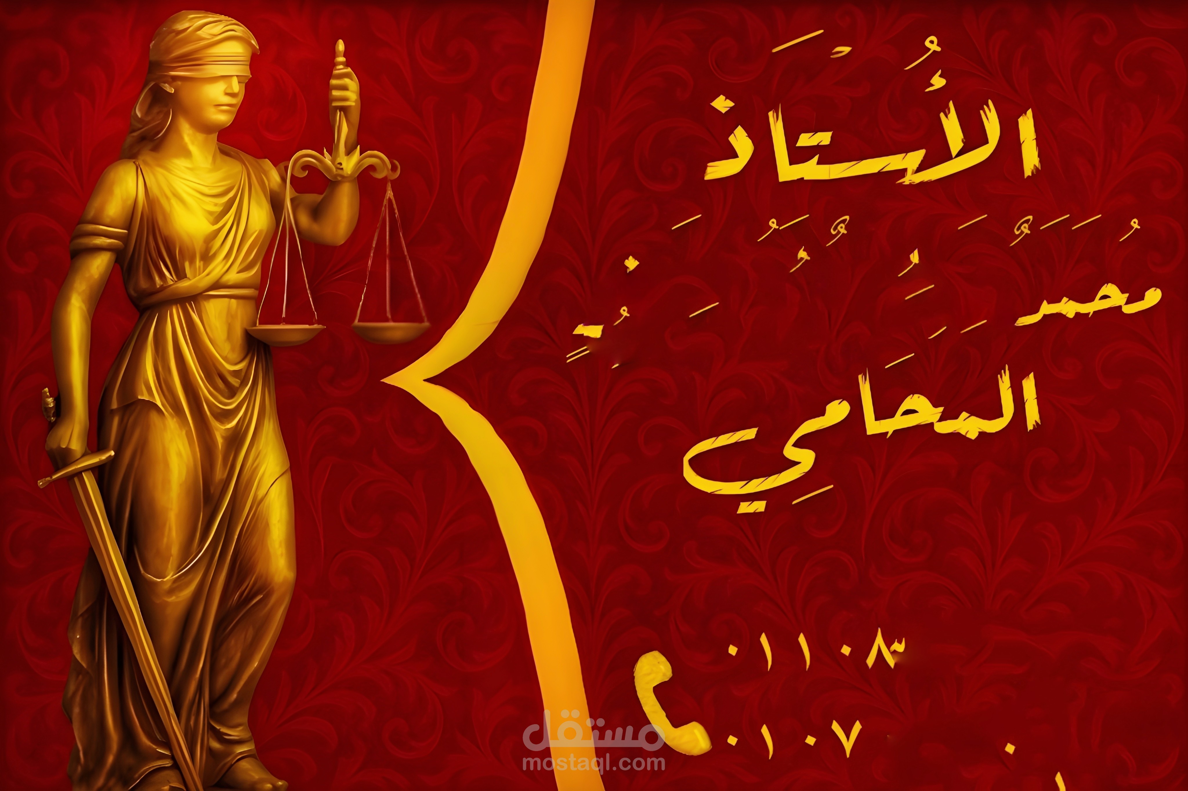لافتة مكتب لمحامي من تصميمي