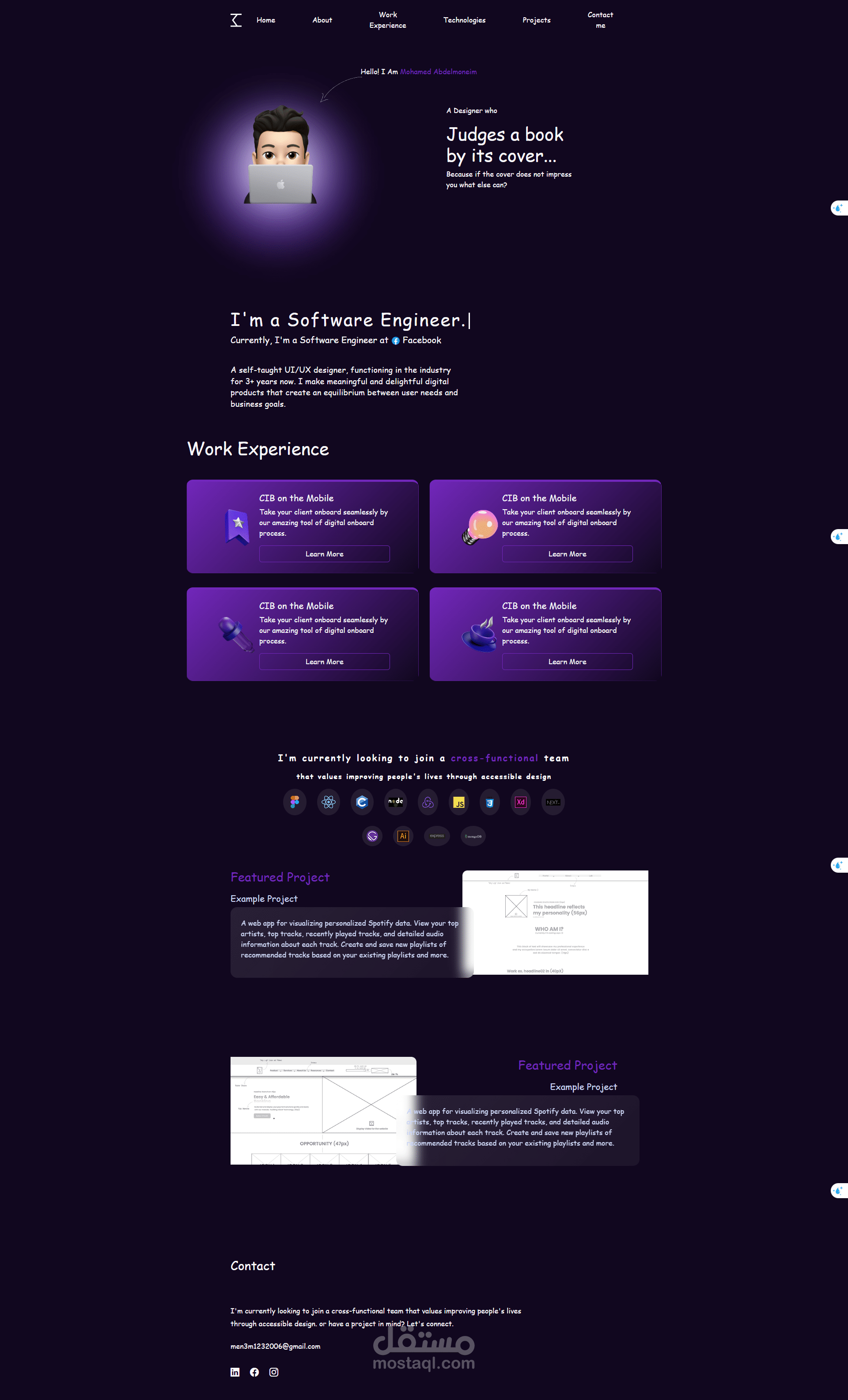 Portfolio Template- Figma Design